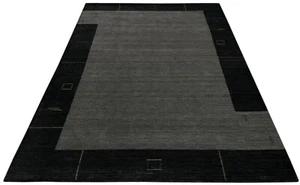 Carpet 100% Wool 200x300 CM Green Tones Grey Hand Woven Oriental Gabbeh WR111 - Picture 1 of 10