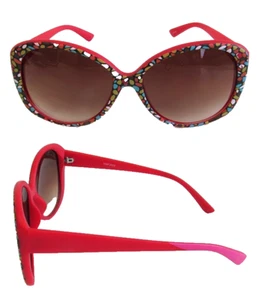 RED AND PINK MULTI-COLORED Colorful Retro Pop Classic Unisex Sunglasses JM - Picture 1 of 3