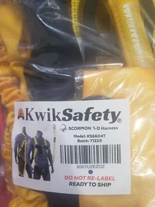 Box of 2 KwikSafety Scorpion Fall Protection Safety 1-D Harness MODEL : KS6604T - Picture 1 of 2