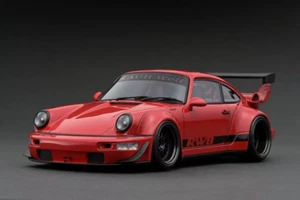 1/18 Porsche 911 964 RWB Wide Body Coupe 1990 Red Resin Ignition Model IG2457 - Picture 1 of 3