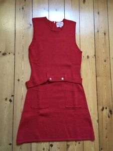 60er Rene Derby Kleid Wolle Ärmellos Vintage Gr.S - Bild 1 von 4