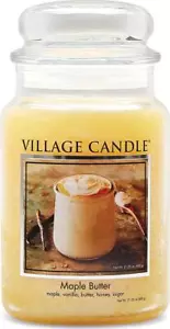 Village Candle Maple Butter Large Glass Apothecary Jar Scented Candle, 21.25 Oz, - Picture 1 of 5