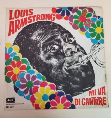 Louis Armstrong  MI VA DI CANTARE  (ITALY JAZZ 45/PS) #2017 PLAYS VG++ NO NOISE! - Image 1 of 4
