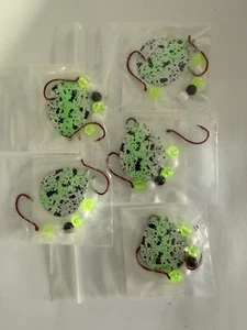 5 Spinner Crawler Harness Size 5 Colorado Blades 2 Hook Green/White UV - Picture 1 of 1