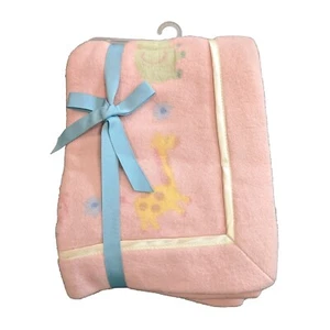 Carters Child of Mine NEW Pink ZOO Animals Thick Baby Blanket Cotton Blend RARE - Picture 1 of 10
