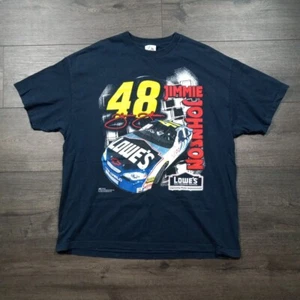Vintage 2002 Jimmie Johnson Nascar T-Shirt Men's Size 2XL Blue - Picture 1 of 7