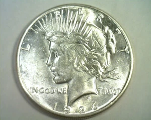 1926-S PEACE SILVER DOLLAR CHOICE ABOUT UNCIRCULATED+ CH. AU+ NICE ORIGINAL COIN - Picture 1 of 2
