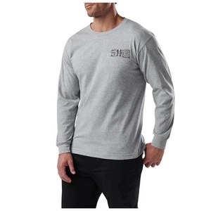 5.11 Tactical Stay Sharp Men's Heather Grey Long Sleeve T-Shirt CLEARANCE - Picture 1 of 3