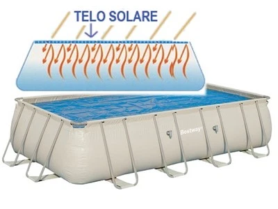 COUVERTURE SOLAIRE TOP AVEC ISOLATION THERMIQUE POUR PISCINE RECTANGULAIRE AVEC  - Photo 1/2