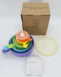 Mikrowellen-/Gefrierschüsseln mit Deckel Lebensmittelbehälter BPA-frei Kunststoff 5er Set NOS NEU - Bild 1 von 6