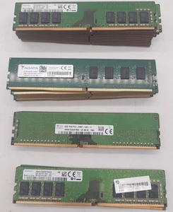 25 x Memory LOT Samsung M378A1K43CB2 8GB DDR4‑2400 UDIMM Desktop ADATA Hynix PC - Picture 1 of 4