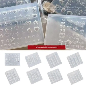 Exquisite Template Nail Art Molds Heart Skirt Lace 3D Manicure Nail Making - Picture 1 of 17