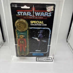 Vintage Star Wars figure 1984 B-wing pilot on 92bk Kenner POTF card UKG Y75 - Picture 1 of 6
