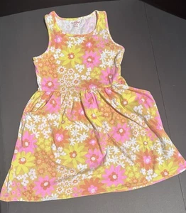Cat & Jack Girls Floral Cotton Sundress 10 12 L Large Pockets - Picture 1 of 3