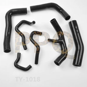 For Toyota Land-cruiser LC55/FJ55 4.2L I6 1967-1980 Silicone Coolant Hose Black - Picture 1 of 1