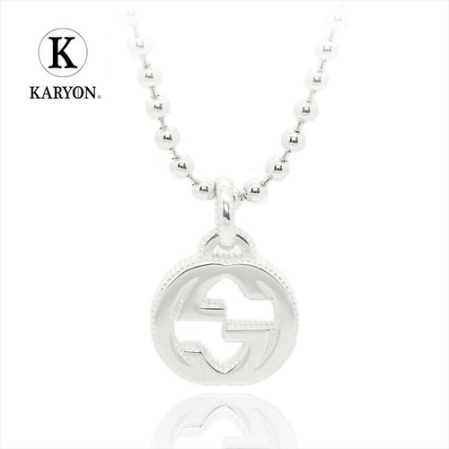 Gucci Collana Incastro G Sfera Catena Ciondolo Argento Ag925 47921