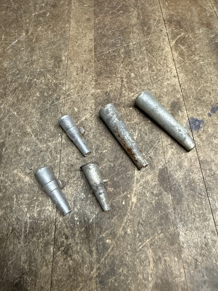 Antique Rare VT Vermont Rolled Tin Metal Maple Syrup Tree Sap Taps Spouts Lot - Image 1 of 4