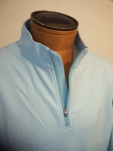 Peter Millar 1/4-Reißverschluss Perth Performance Stoff Zuckerstreifen Pullover Neu mit Etikett XL $ 145 - Bild 1 von 16