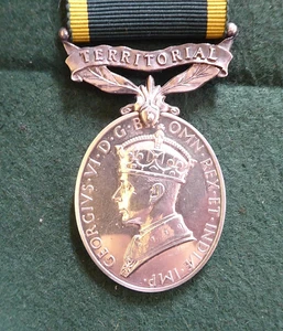 GEORGE V1 FOR EFFICIENT SERVICE TERRITORIAL MEDAL NAMED TO THE ROYAL ENGINEERS - Picture 1 of 7