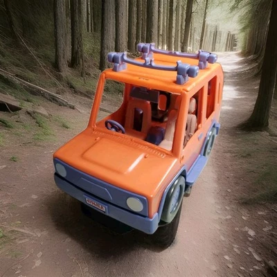 Bluey Heeler Jeep 4x4 coche vehículo familiar por Moose Toys coche naranja  Foto 1 de 4
