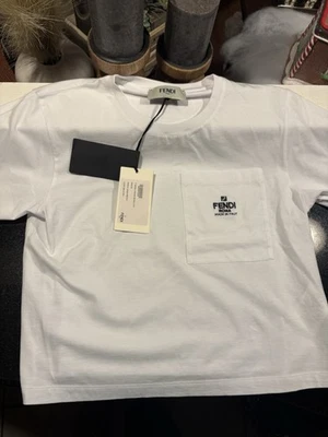 Fendi белый карман футболка размер большой новый с ярлыками - Изображение 1 из 4