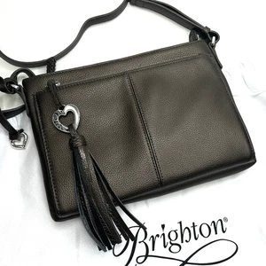 Borsa a tracolla Brighton Barbados Banks City organizer pelle marrone bronzo - Foto 1 di 12