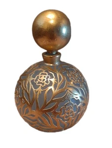 Jenny Blair Design Gold Filigree Glass JBD Perfume Bottle Dauber Stopper NICE - Picture 1 of 7