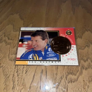 AWESOME 1998 PINNACLE MINT BILL ELLIOTT BRASS COIN & CARD #7 ~ NASCAR LEGEND 94 - Picture 1 of 4