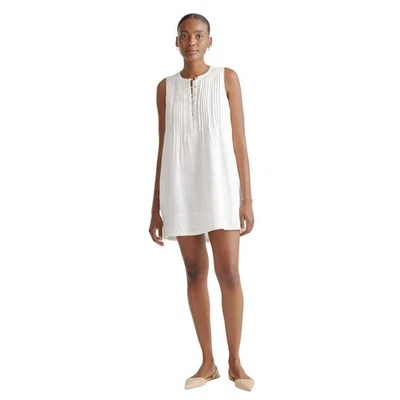 New Quince Women’s Medium Organic Cotton Gauze Sleeveless Swing Dress White - Image 1 of 4
