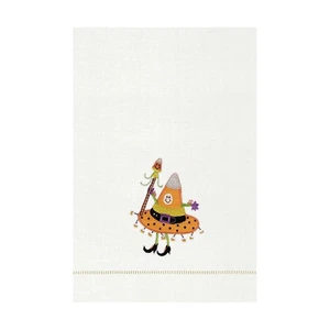 Toalla de plato bordada de Halloween Ms. Candy Corn - Imagen 1 de 1