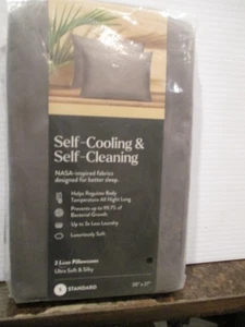 Miracle Brand Self-Cooling & Self Cleaning Standard Luxe Pillowcases 20" x 27" - Picture 1 of 1