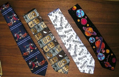 4 Corbatas - Tema Espacial, Jerry Garcia Egipcio, Disney, Música Foto 1 de 4