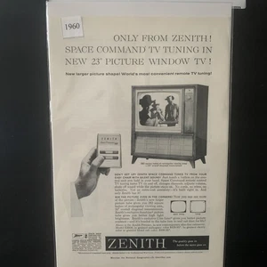 Vintage 1960 Zenith Space Command TV Picture Window TV Ad Advertisement - Picture 1 of 2