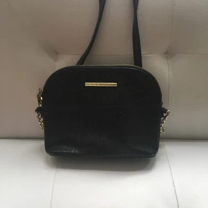 Steve Madden Bandolera Cúpula Negra Latón Cadena Correa Cartera 9 X6.5 - Imagen 1 de 7