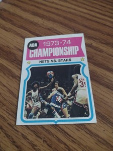 1974 75 Topps Basketball #249 ABA Championship Julius Erving EX/MT