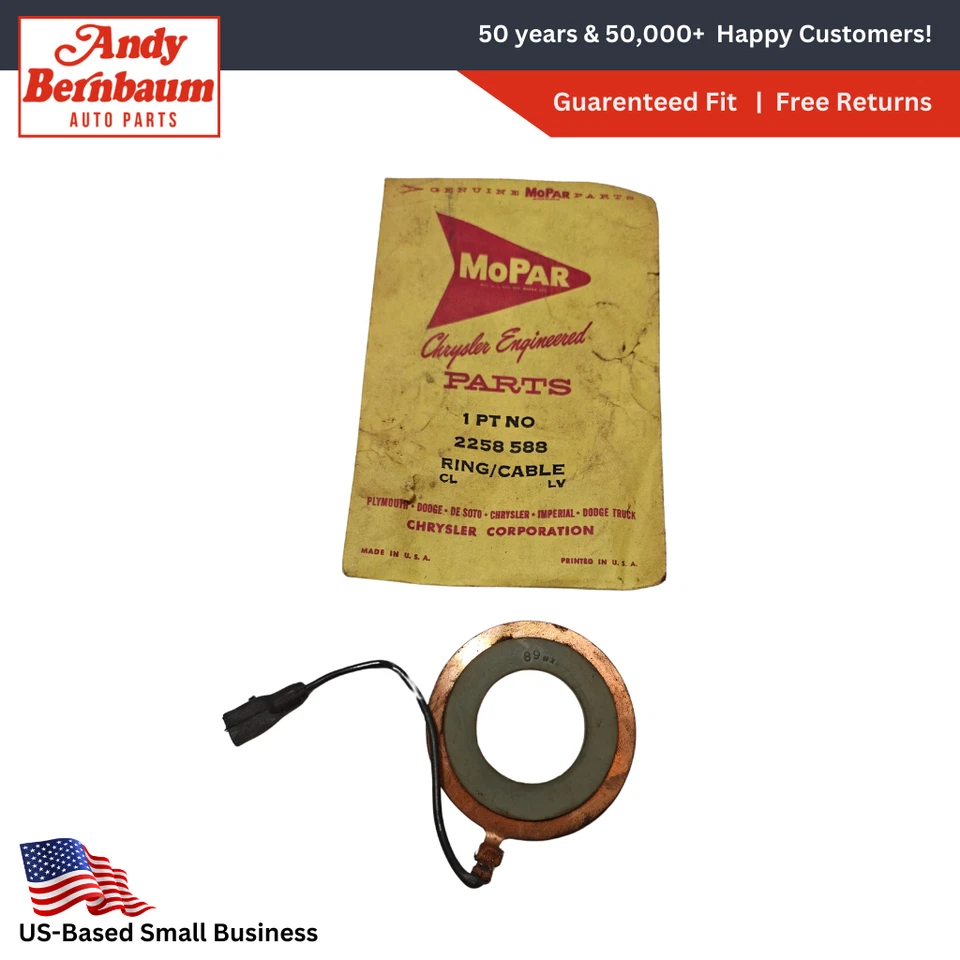 Anillo de contacto y cable Plymouth Desoto Dodge Chrysler 1960-1962 bocina 2258588 nuevo de stock Foto 1 de 4
