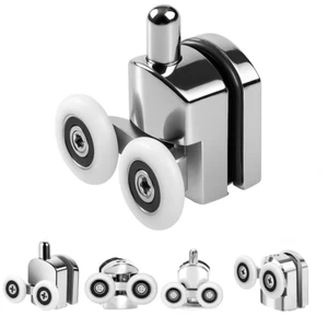 4Pcs Twins Shower Screen Door Rollers Runners Wheels Replacement Top&Bottom 19mm - Picture 1 of 5