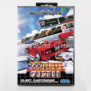 Turbo Outrun for 16 bit Genesis MD Game Card With Box Sega Mega Drive