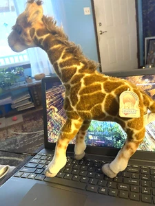 Hansa Portraits Of Nature BABY GIRAFFE 12" Poseable Bendable Plush MWT Stuffed - Picture 1 of 12