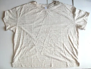 Old Navy Women's Luxe Space Dye Cream Short Sleeve Crew Neck T-Shirt, Size XL - Picture 1 of 1