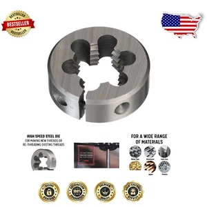 1-1/2" OD Adjustable Round Die for M16 X 1 - Chamfered for Precision Cutting - Picture 1 of 11