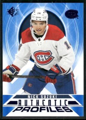#AP-10 Nick Suzuki 2020-21 SP Authentic Profiles Blue - Image 1 of 2
