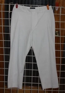 SIZE 8 HILLARD & HANSON WHITE CROPPED PANTS - Picture 1 of 2