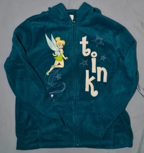 VTG Disney Tinker Bell full-zip fleece jacket with hood -- Size L (RN71868) - Picture 1 of 6