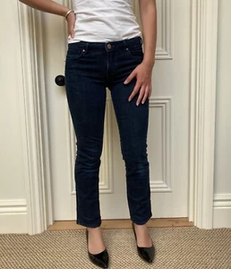 Gap Kids Girls Age 13/XL or Women’s 8 Dark Navy Blue Cropped Jeans - Picture 1 of 2