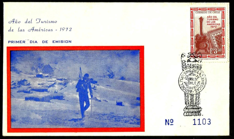 CHILE, TOURIST YEAR 1972, FDC, YEAR 1972 - Image 1 of 1