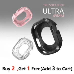 For Apple Watch 7/8 iWatch Ultra TPU Fall Protect Case 41/45/49mm - Foto 1 di 18