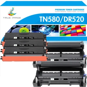 3x TN580 Toner + 2x DR520 Drum for Brother MFC-8460N MFC-8470DN HL-5200 HL-5240 - Picture 1 of 12