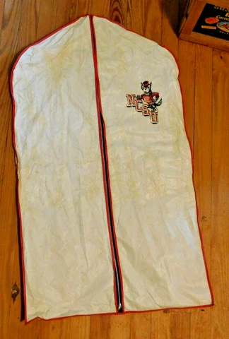 Vintage NCSU NC State University WOLFPACK Uniform Storage Garment Zipper Bag Cover