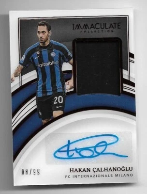 2022-23 Panini Immaculate Jersey Auto Card : Hakan Calhanoglu #08/99 - Image 1 of 3